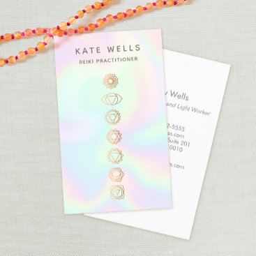 Holographic Chakras Reiki Practitioner Business Card
