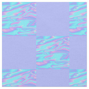 Holographic Checkerboard Fabric