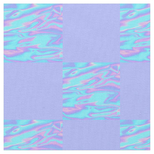 Holographic Checkerboard Fabric (Close Up)