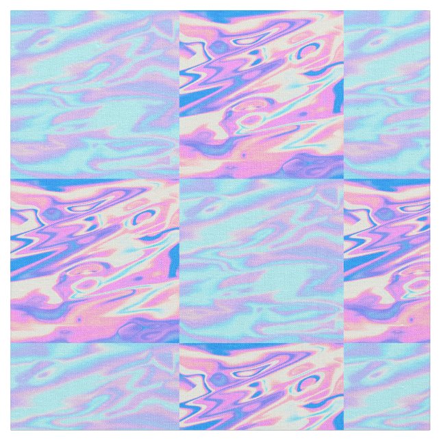 Holographic Checkerboard Fabric (Close Up)
