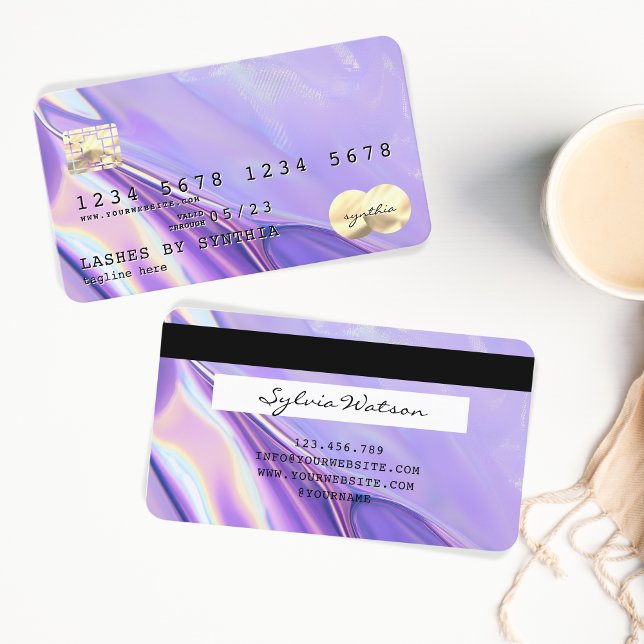 Holographic Chic Modern Credit Card Style (Creator Uploaded)