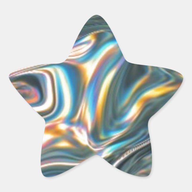 Holographic Chrome Star Sticker (Front)