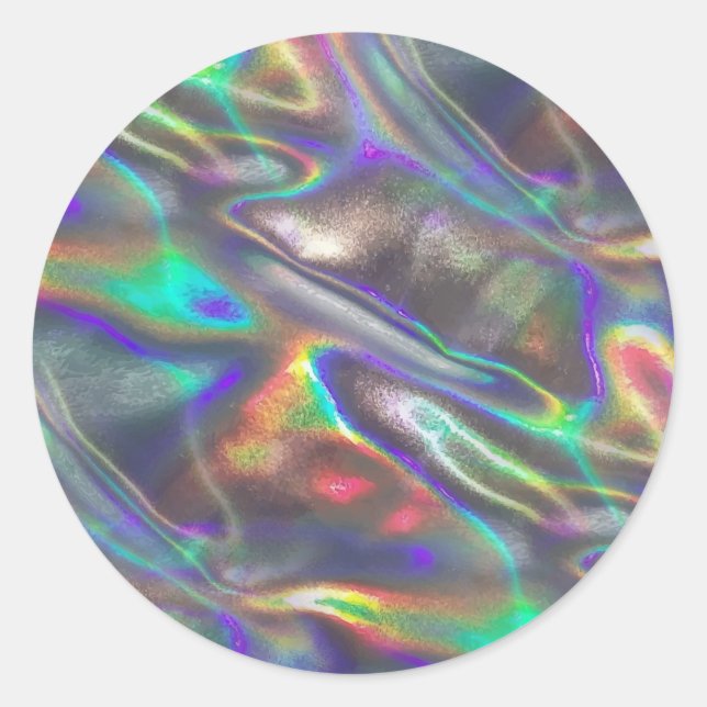 holographic classic round sticker (Front)
