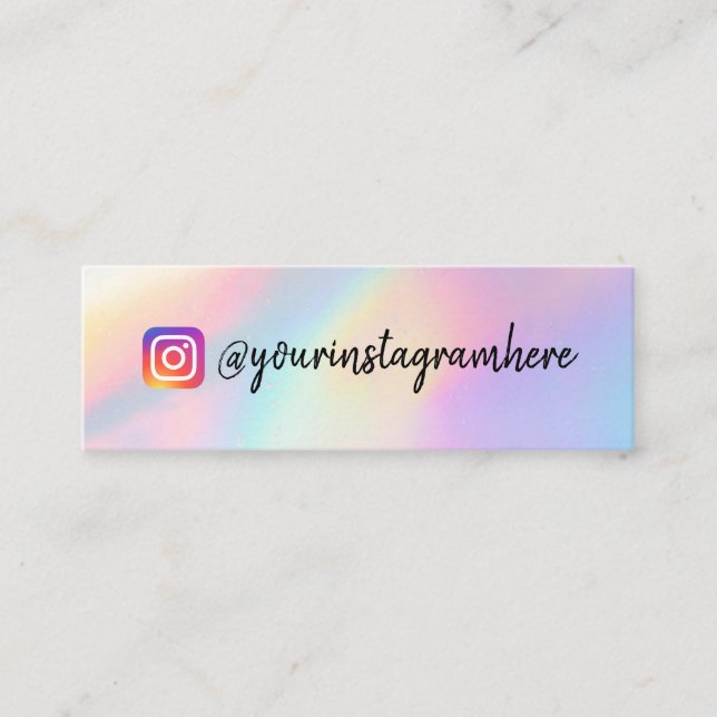 Holographic Color Shift Mini Business Card (Front)