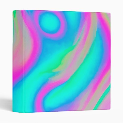 Holographic colorful background 3 ring binder