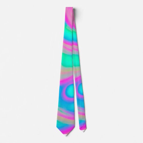 Holographic colorful background neck tie