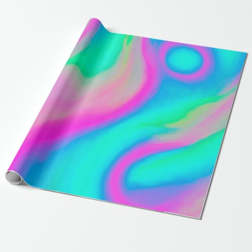 Holographic colorful background wrapping paper