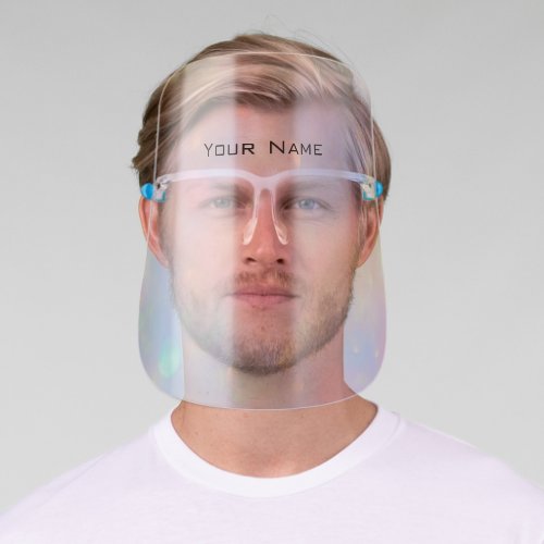 Holographic Company Custom Name Color Therapy Face Shield