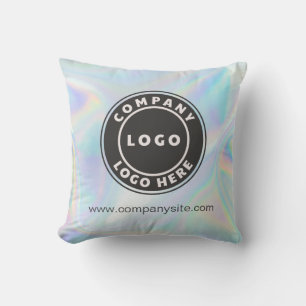 Holographic Company Logo Business Showroom Custom Throw Pillow