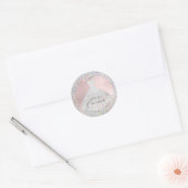 Holographic Confetti Quinceanera Gown Glitter Classic Round Sticker (Envelope)