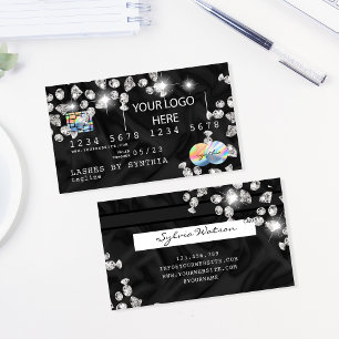 Holographic Credit Card Styled Diamonds add logo