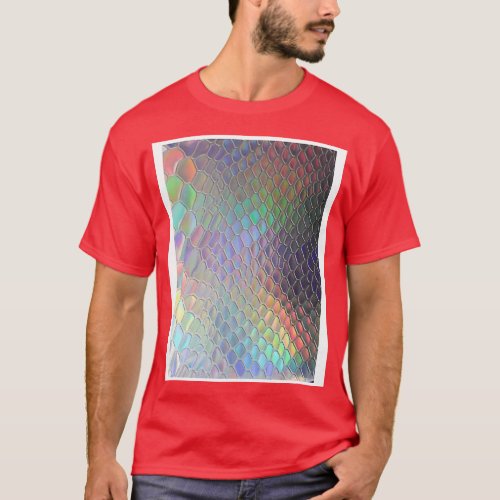 Holographic croc Graphic  T_Shirt