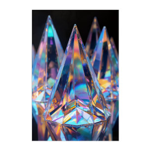 Holographic Crystal Prism Acrylic Wall Art