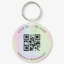 Holographic Custom Business Qr Code Scan Keychain