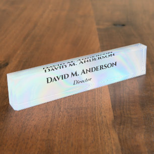 Holographic Custom Desk Nameplate