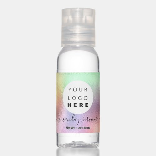 Holographic Custom Logo Promotional Pink Green Hand Sanitizer