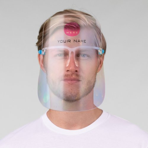 Holographic Custom Name Logo Color Therapy Face Shield