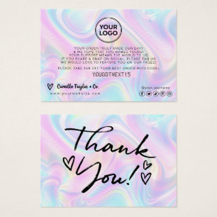 Holographic Customer Thank You - Add Your Logo