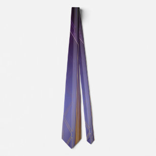 Holographic Dark Intel Purple Sci-Fi Panel Neck Tie