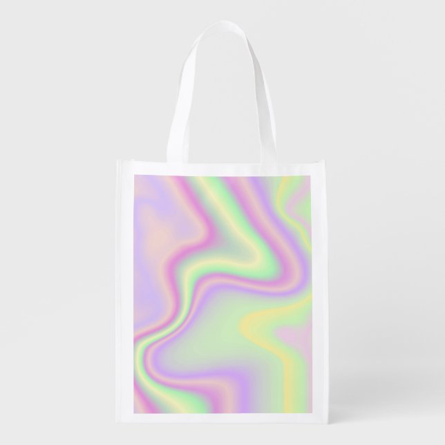 Holographic Design Reusable Grocery Bag (Front)