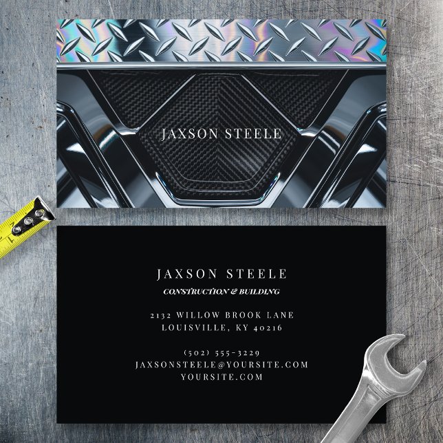 Holographic Diamond Plate Carbon Fiber Business Card (Creator Uploaded)
