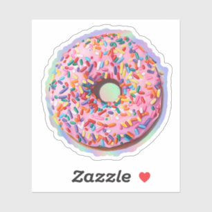 Holographic donut sticker
