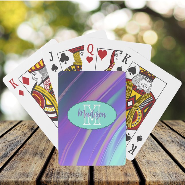 Holographic Dreams Lavender Teal Poker Cards (Creator Uploaded)