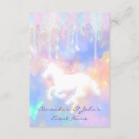 Holographic Drips Unicorn Party Baby Shower Invitation