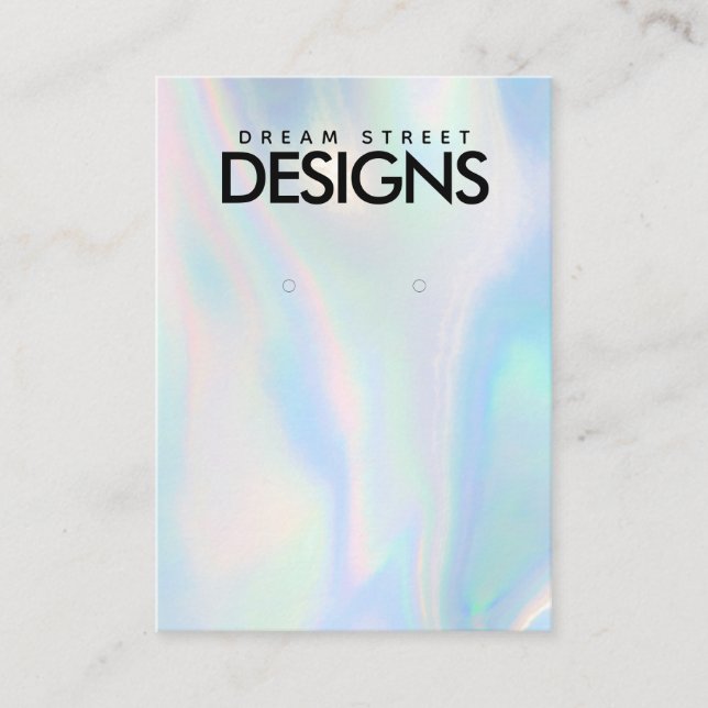 Holographic Earring Display Business Card (Front)
