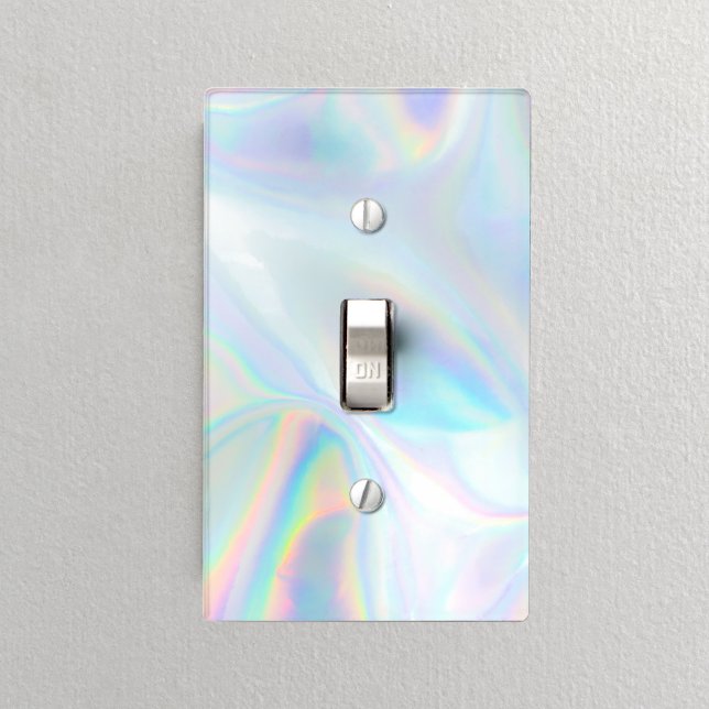 Holographic Elegant Abstract New Home Light Switch Cover (Modern Holographic Elegant Abstract New Home Light Switch Cover)