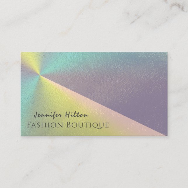 Holographic elegant luxury shiny business card (Front)