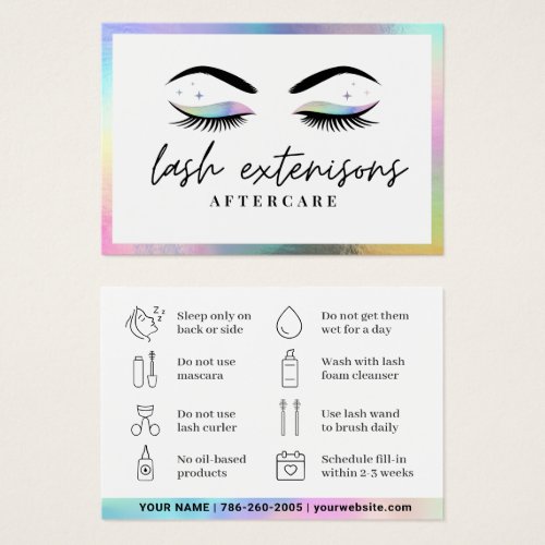 Holographic Eyelash Extensions Lash Aftercare