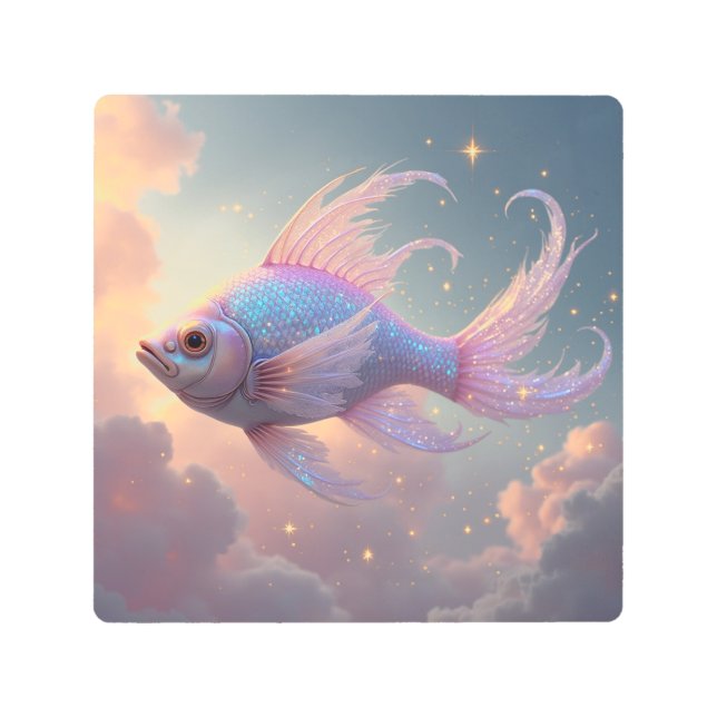 Holographic Fish  Metal Print (Front)