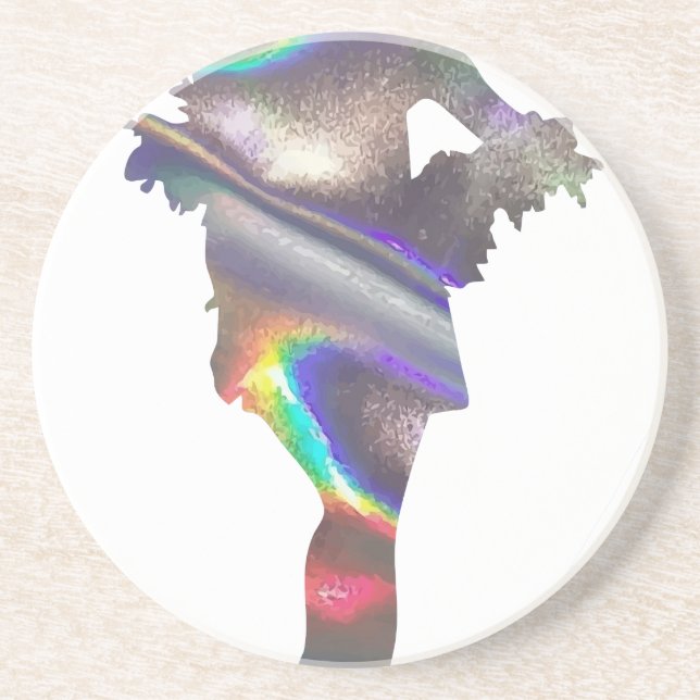 holographic flapper drink coaster (Front)