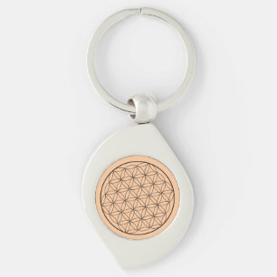 Holographic Flower of Life Sacred Geometry Keychain
