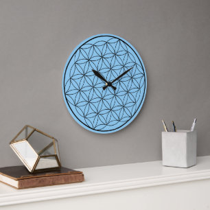 Holographic Flower of Life Sacred Geometry Large Clock