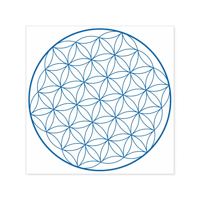 Holographic Flower of Life Sacred Geometry Self-inking Stamp (Design)