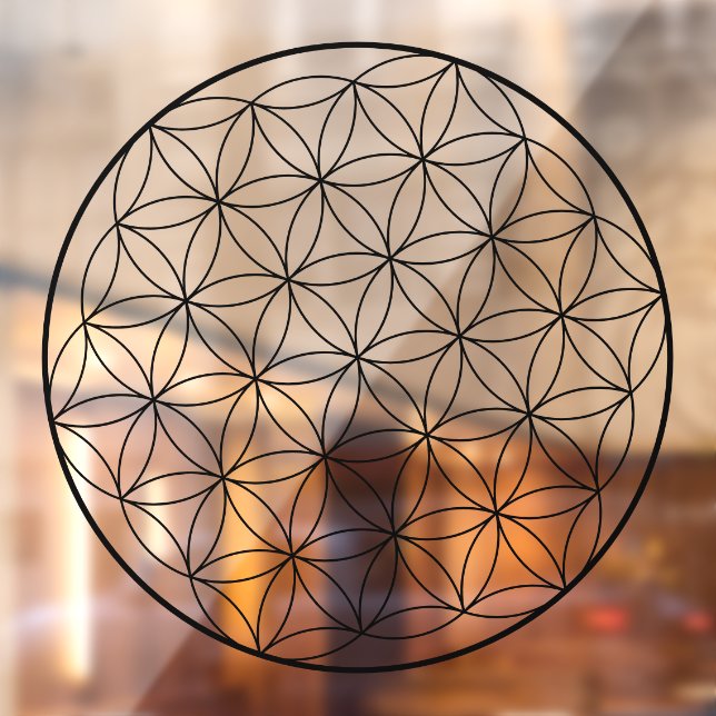 Holographic Flower of Life Sacred Geometry Window Cling (Sheet 2)