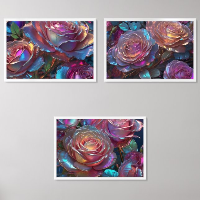 Holographic flowers Print Set (Front)