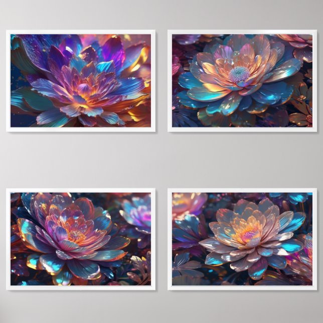 Holographic flowers Print Set (Front)