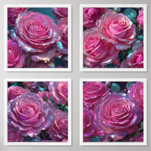 Holographic flowers Print Set