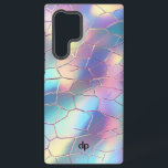 Holographic Foil Background Pattern Monogram Samsung Galaxy S22 Ultra Case<br><div class="desc">Colorful Holographic Foil Background Digital Paper Pattern Custom Monogram.</div>