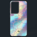 Holographic Foil Background Pattern Monogram Samsung Galaxy S21 Ultra Case<br><div class="desc">Colorful Holographic Foil Background Digital Paper Pattern Custom Monogram.</div>
