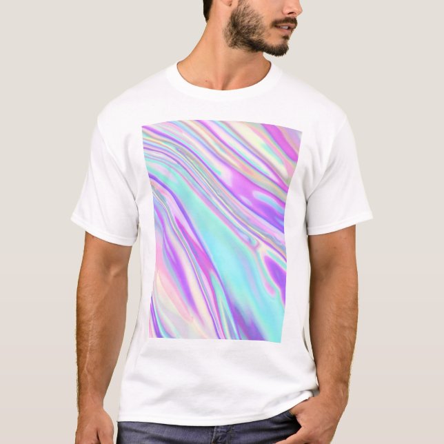 Holographic foil colorful T-Shirt (Front)