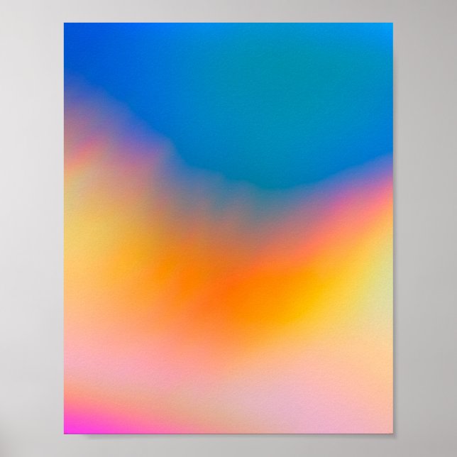 Holographic Foil Colorful Vibrant Abstract Poster (Front)