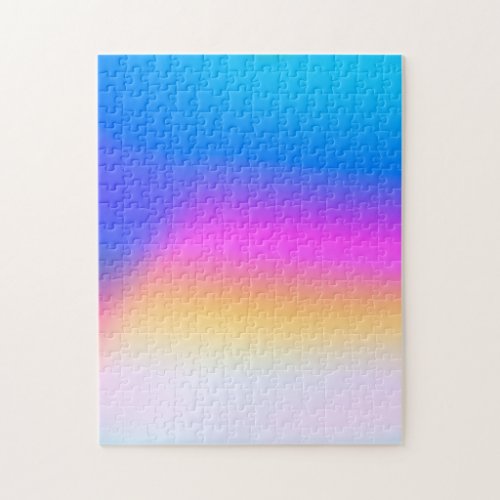 Holographic Foil Colorful Vibrant Gradient Trendy Jigsaw Puzzle