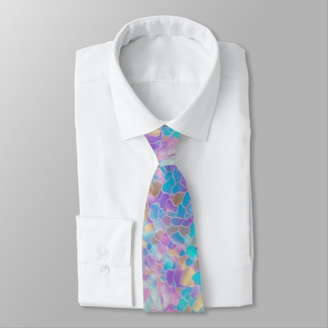 Holographic Foil Neck Tie (Tied)