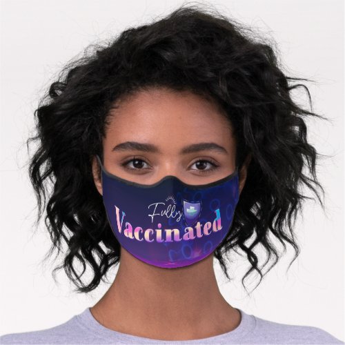 Holographic Fully Vaccinated Shield     Premium Face Mask
