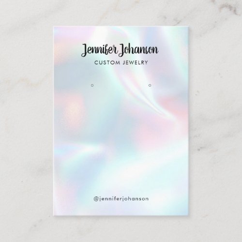Holographic girly jewelry holder earrings modern business card