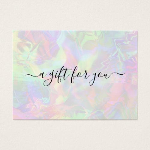 Holographic Girly Trendy Business Gift Certificate
